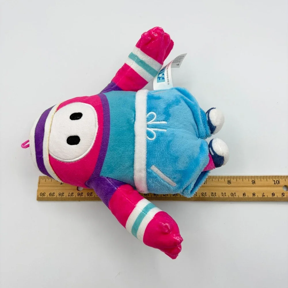 Fall Guys ROOKIE Costume 8 in Pink Blue Tracksuit Stuffed Toy Plush